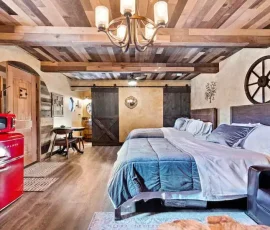 Aspen bedroom with barn doors