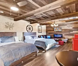 Aspen bedroom and living room