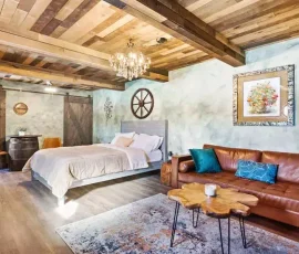 Forest bedroom and living room