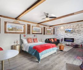Marrakesh Moroccan Adobe bedroom and living room