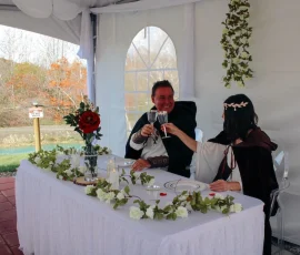 Table for Bride and Groom Hobbit Themed Wedding Venue