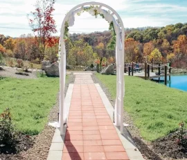 Arch Overlooking the Lake Unique wedding venues Hocking Hills