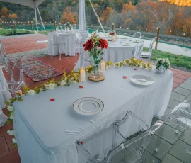 Bride and Groom Table overlooking the lake