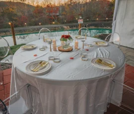 Wedding Table Overlooking the Lake