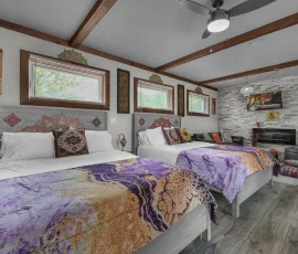 Beds in Casablanca, an Alladin-inspired cabin at Nature Mystique