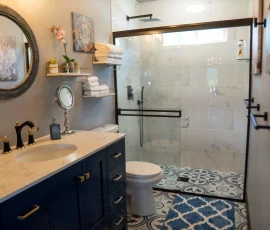 Bathroom in Tangier Aladdin-inspired cabin at Nature Mystique Retreat